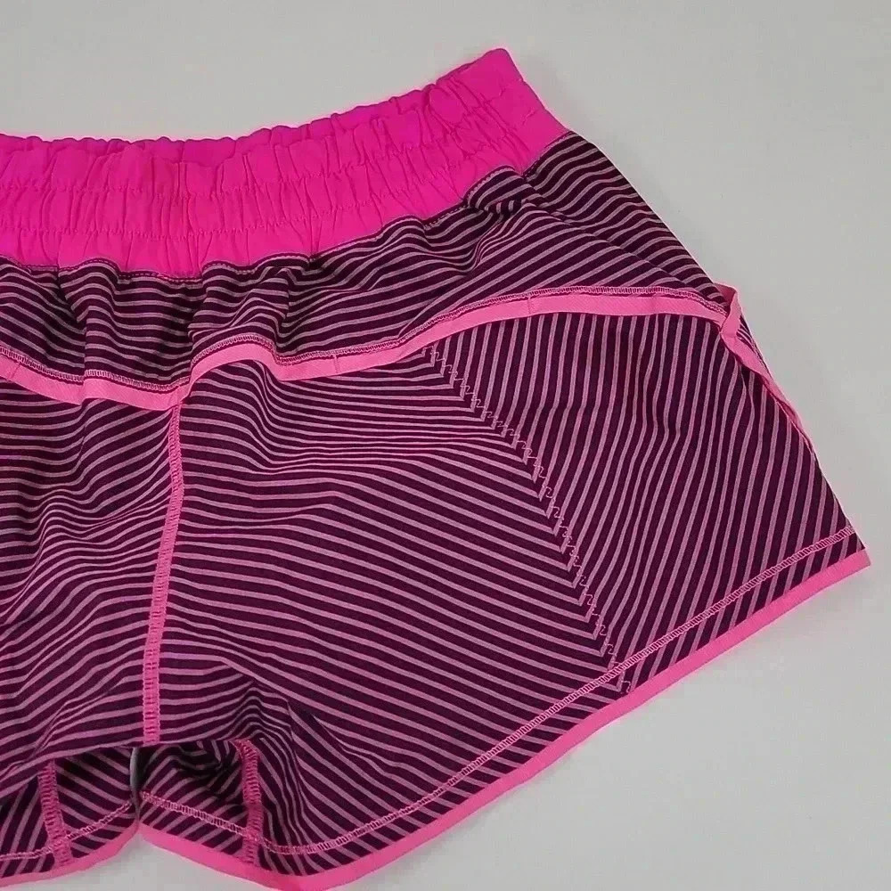 Lululemon Shake & Break ShortHyper Stripe Raspberry Glo Light / Raspberry Glo L - Picture 12 of 15